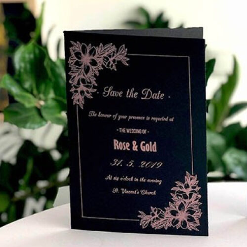 Save the date card printied with Forever Flex Soft (No Cut) Metallic Paper Save the date card printied with Forever Flex Soft (No Cut) Metallic Paper