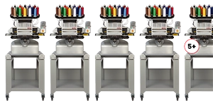 Melco Embroidery Machines 5 heads plus Melco Embroidery Machines 5 heads plus