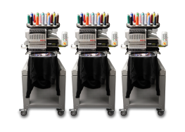 Melco EMT16X Three Head System Embroidery Machines Melco EMT16X Three Head System Embroidery Machines