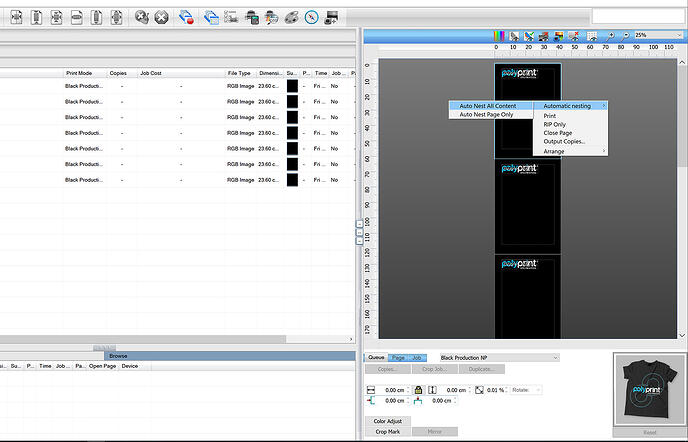 Digital factory printing multiple images steps Digital factory printing multiple images steps