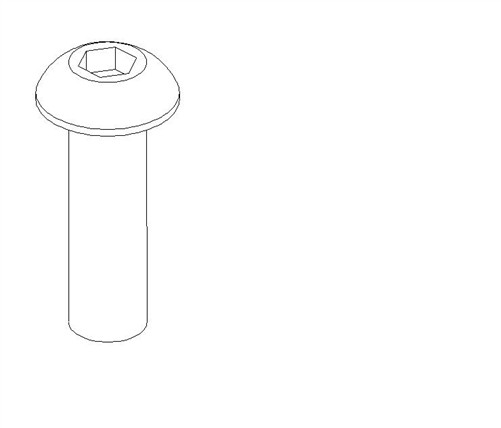 SCREW, BTN HD CAP, M5 X, 8 X 8 MM, ZINC - 011163-08