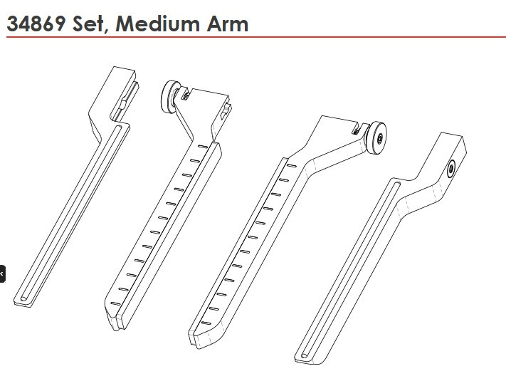 Melco Fast Clamp Medium Arm Set - 34869 Melco Fast Clamp Medium Arm Set - 34869